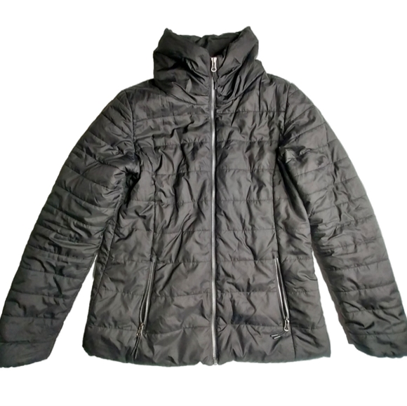 Stoic Jackets & Blazers - Stoic Womens Large Black Puffer Jacket Stand Up Collar